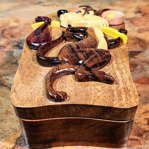 Hobo Mouse Intarsia Wood Secret Puzzle Jewelry/ Trinket Box •